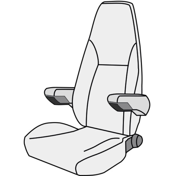 ART Sitzbezug für Ford Tranist Chassis mit integrierter Kopfstütze