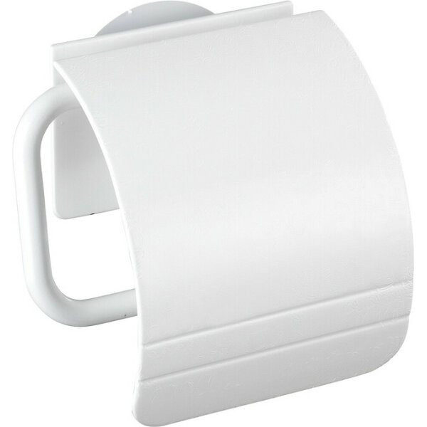 WENKO Toilettenpapierhalter Maximex mit Deckel Static-Loc® Osimo Farbe: weiß