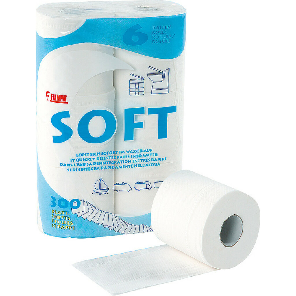 FIAMMA Toilettenpapier Fiamma Soft 6 _6 Rollen = 300 Blatt_
